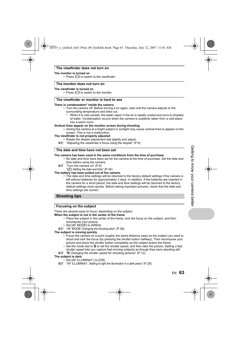 Olympus SP-560 UZ User Manual | Page 63 / 101
