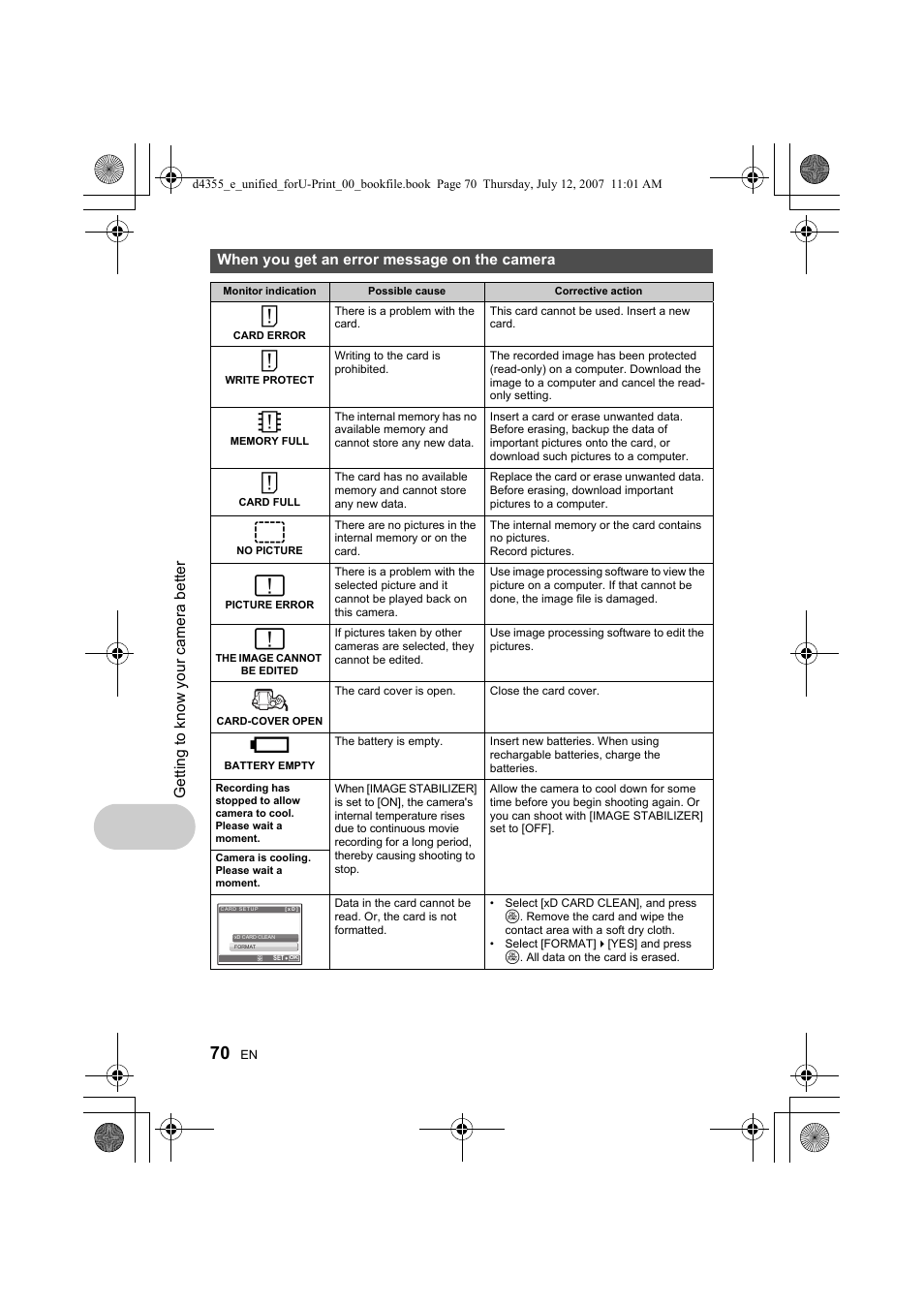 Olympus SP-560 UZ User Manual | Page 70 / 101