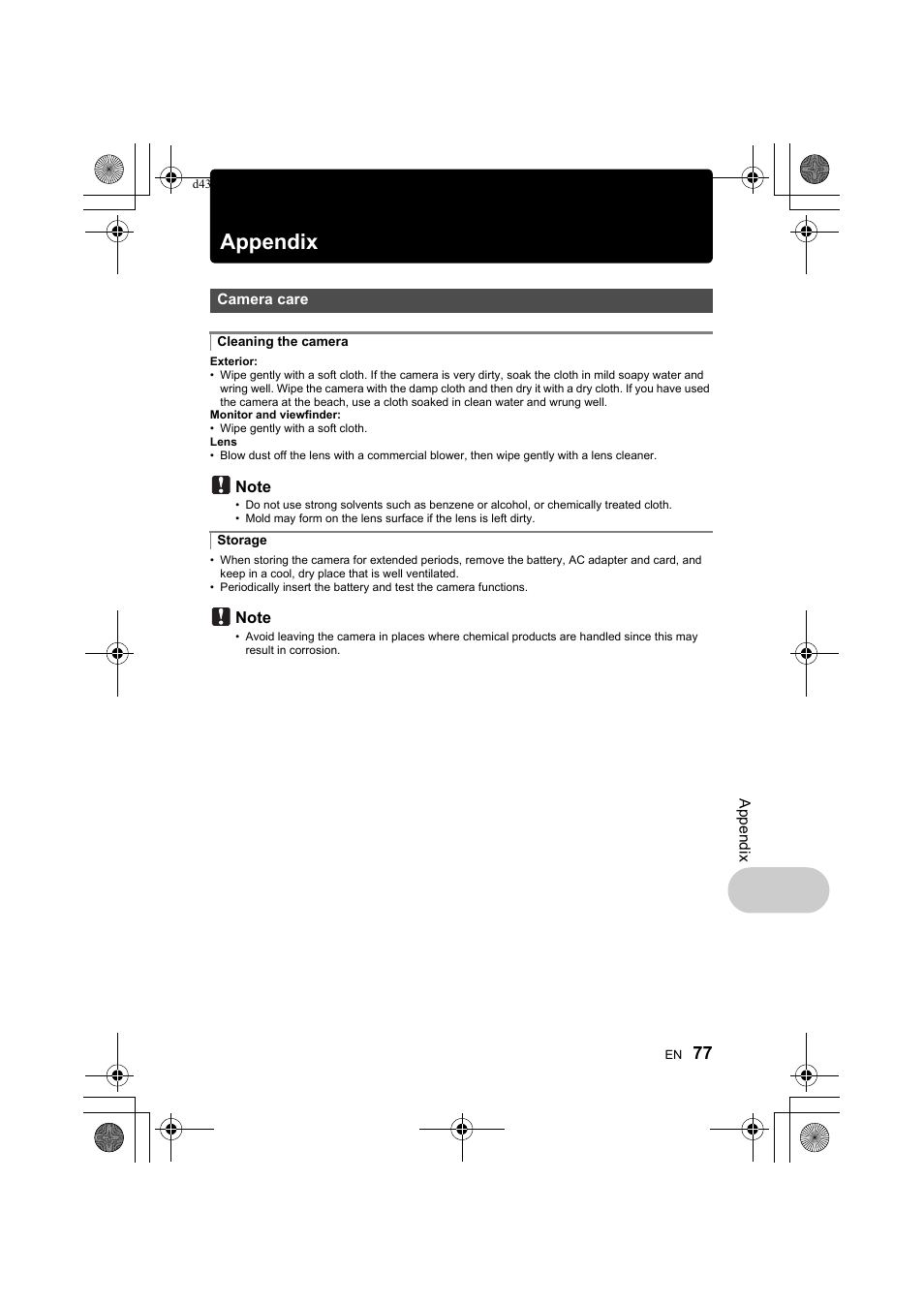 Appendix, P.77 | Olympus SP-560 UZ User Manual | Page 77 / 101