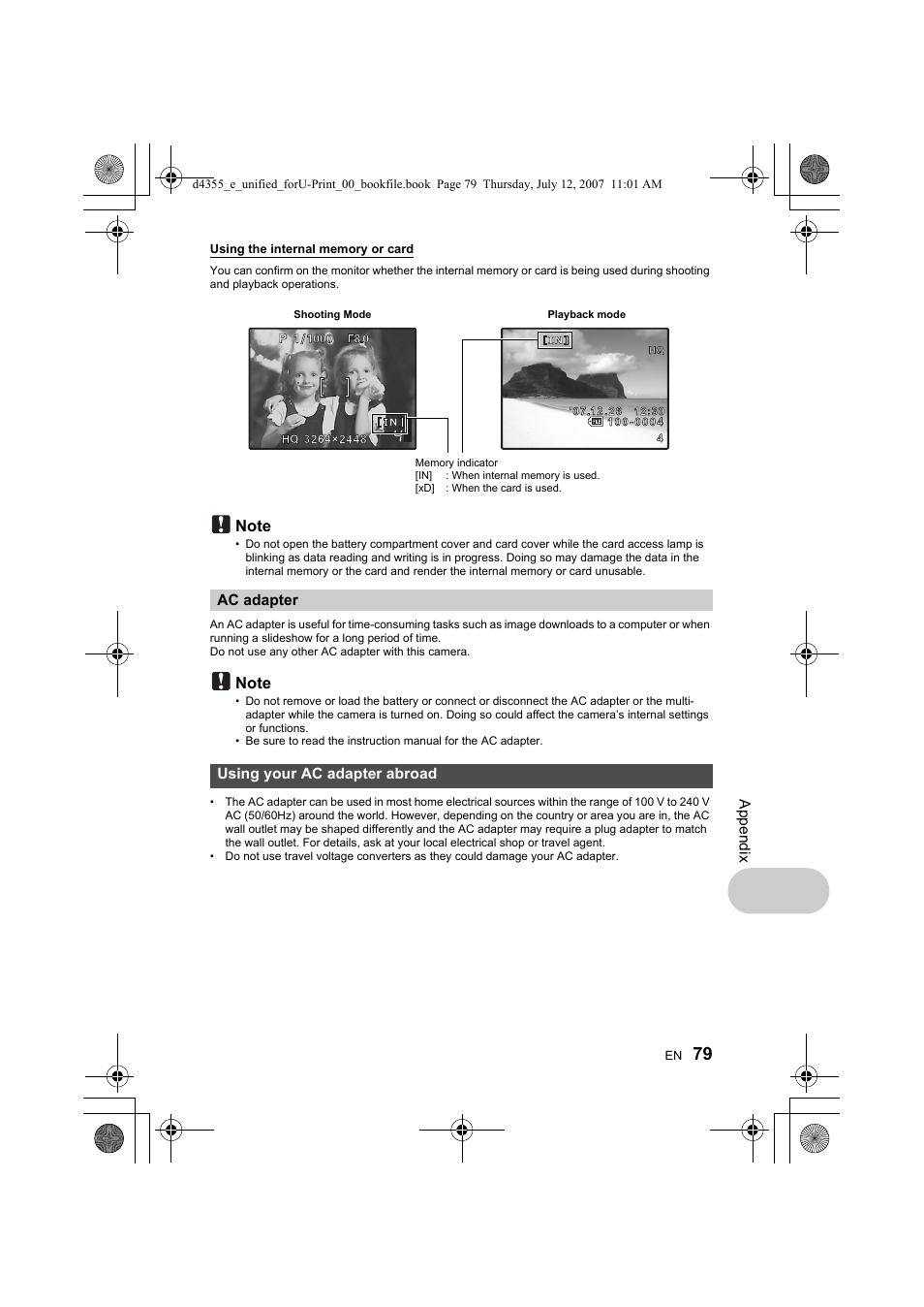 Olympus SP-560 UZ User Manual | Page 79 / 101