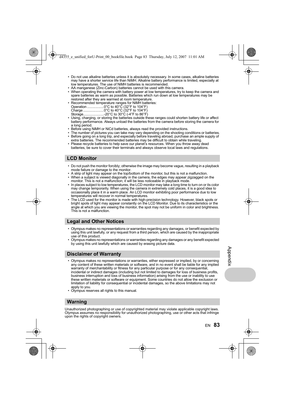Olympus SP-560 UZ User Manual | Page 83 / 101