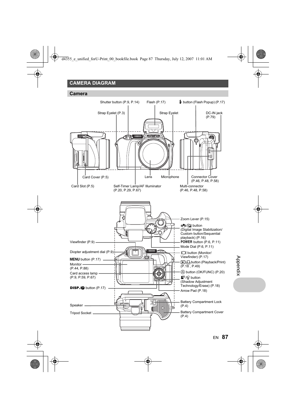 Olympus SP-560 UZ User Manual | Page 87 / 101