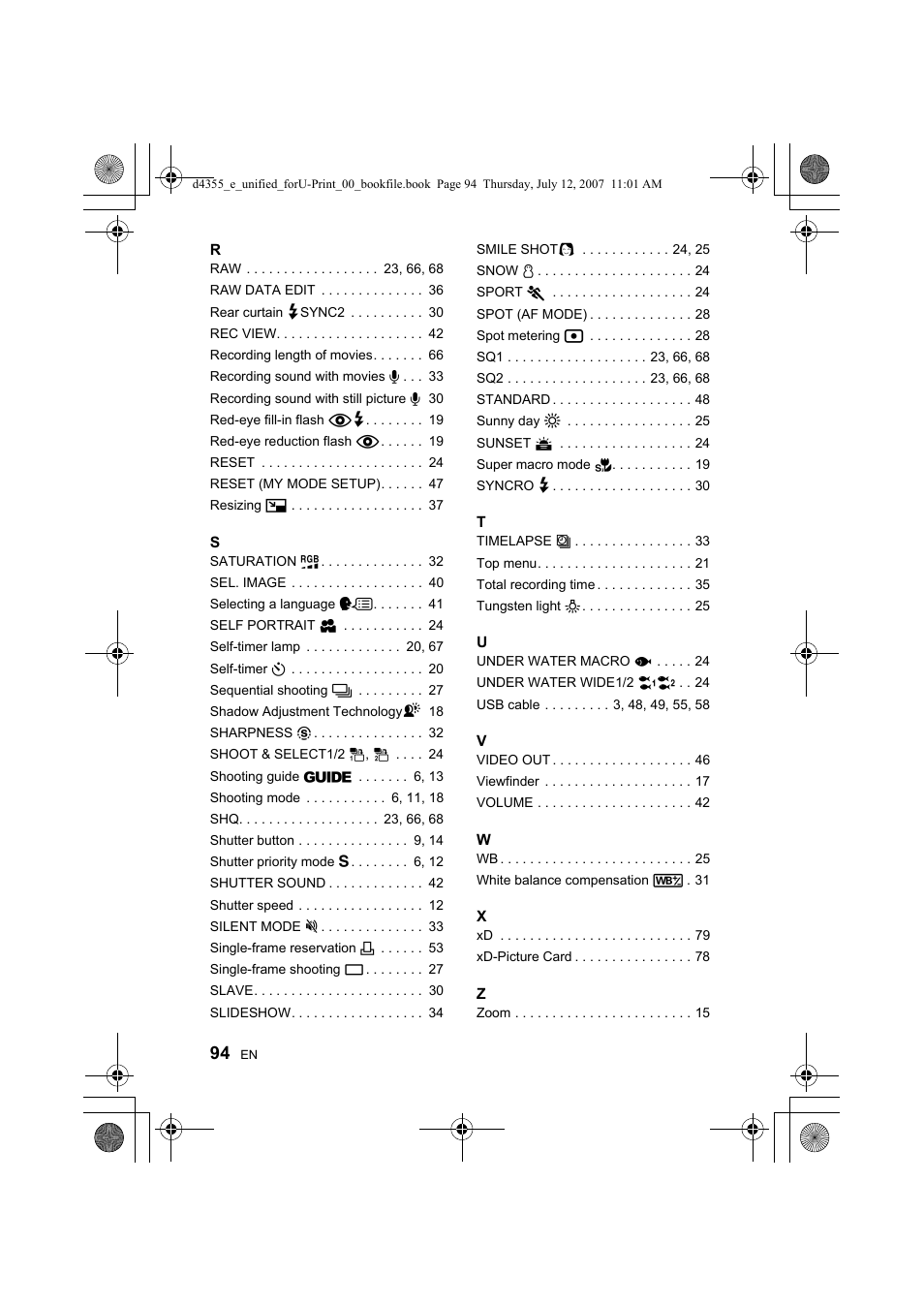 Olympus SP-560 UZ User Manual | Page 94 / 101