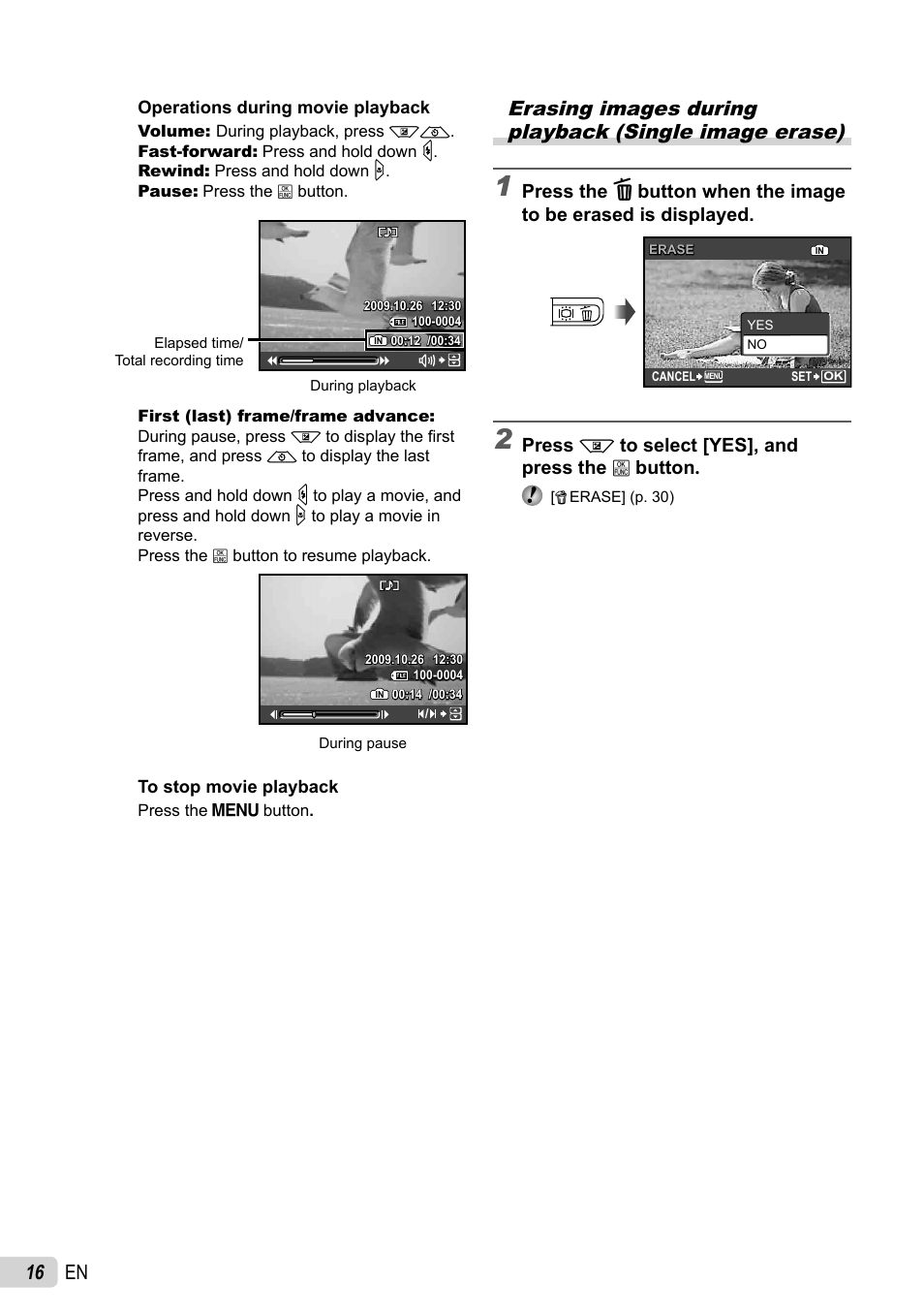 16 en | Olympus FE-4010 User Manual | Page 16 / 63