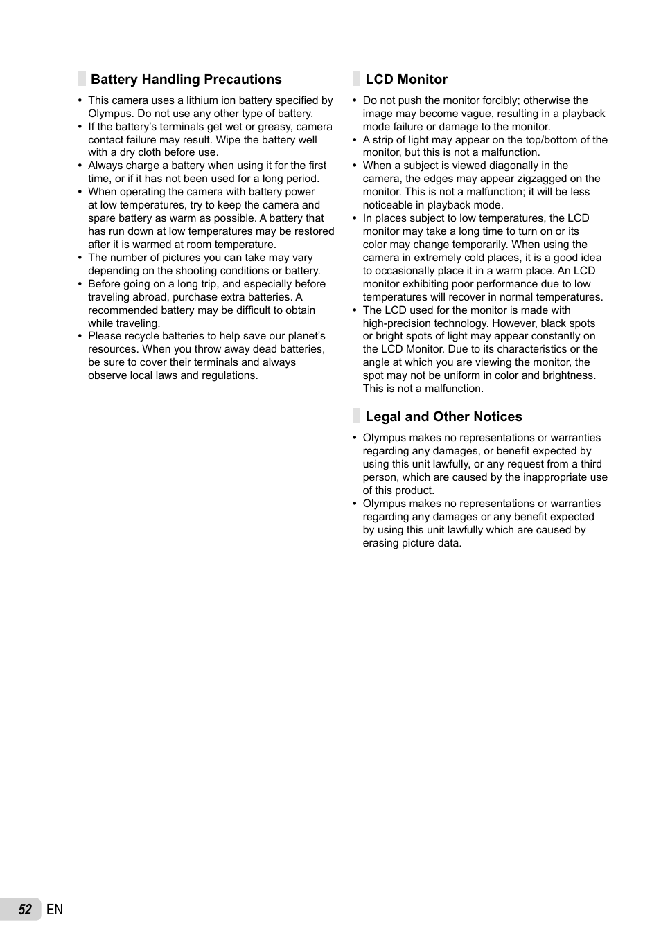 52 en | Olympus FE-4010 User Manual | Page 52 / 63