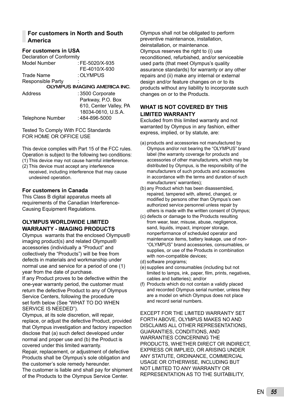 55 en | Olympus FE-4010 User Manual | Page 55 / 63