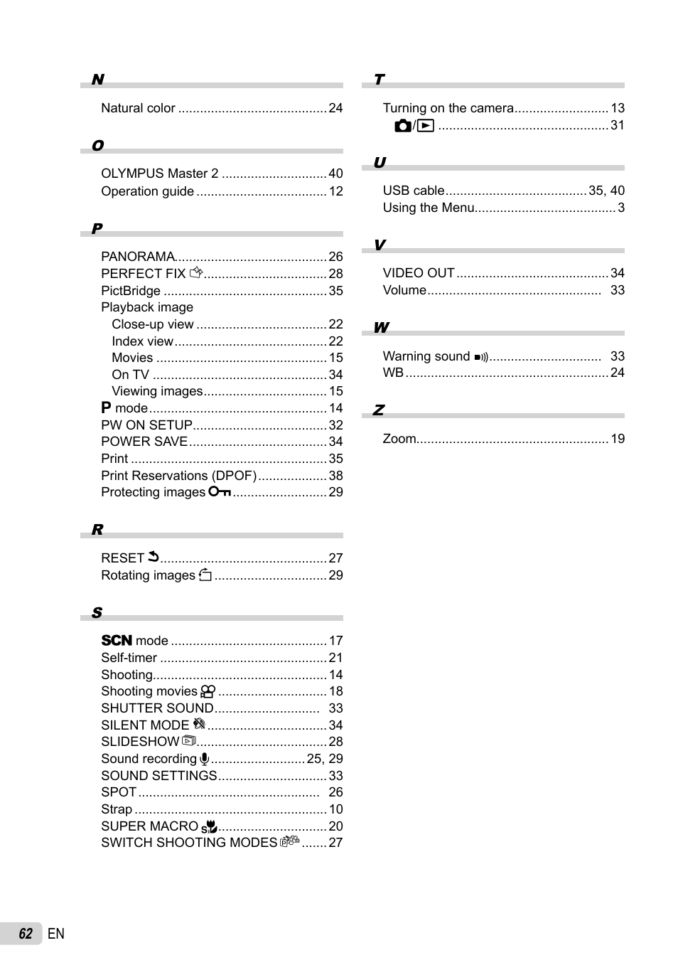 Olympus FE-4010 User Manual | Page 62 / 63