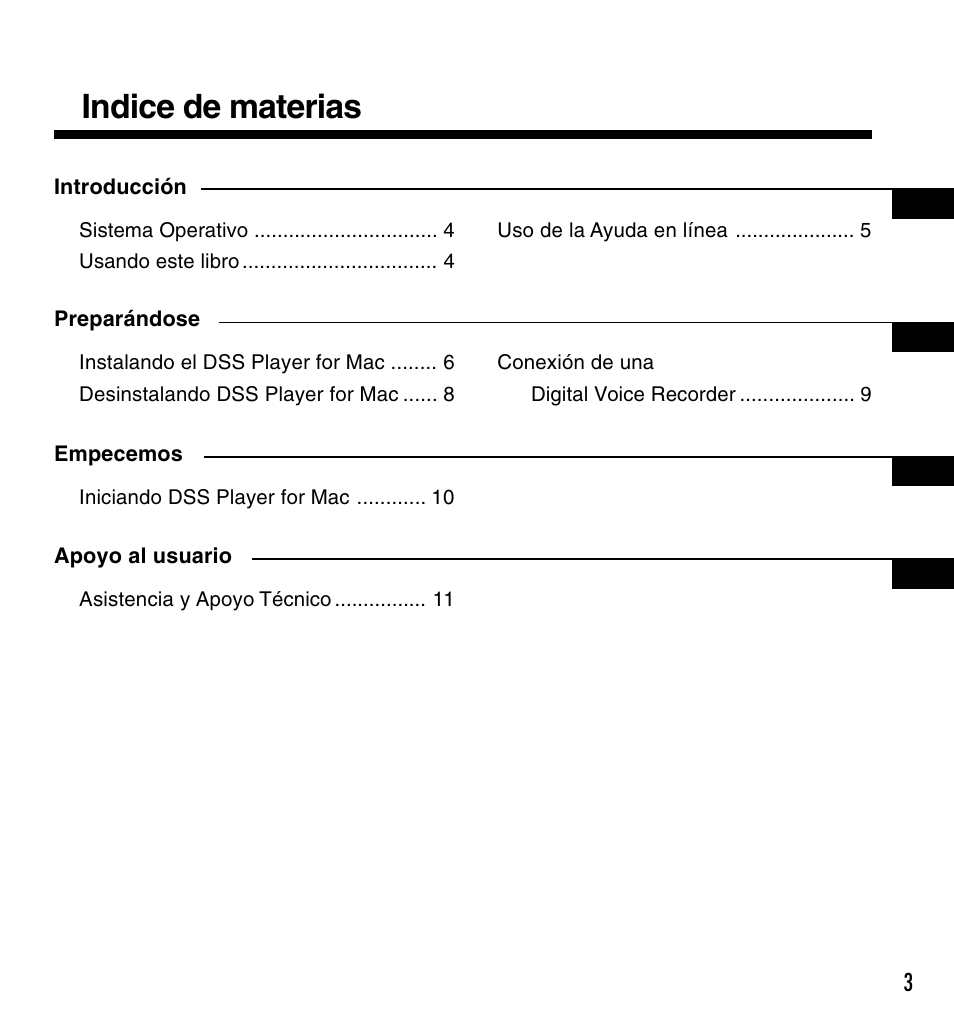 Indice de materias | Olympus DS-3000 User Manual | Page 51 / 60