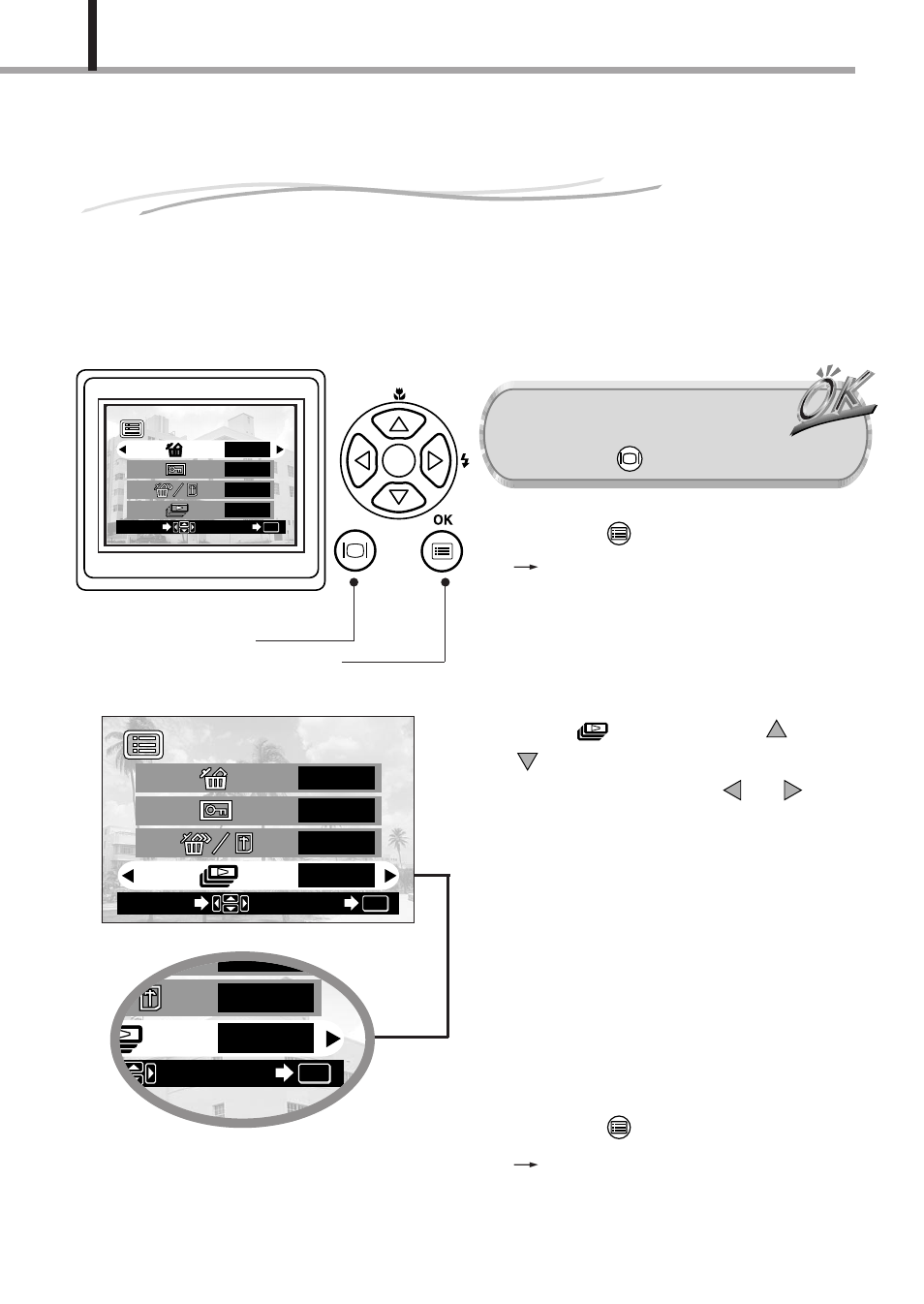 Viewing multiple images automatically in sequence, Slide show), Operating procedure | Off no yes | Olympus D-150-C-1 User Manual | Page 48 / 108