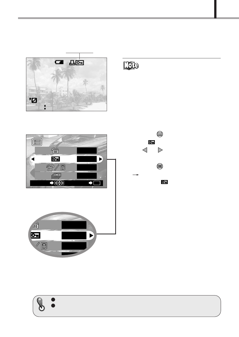 Unprotecting an image | Olympus D-150-C-1 User Manual | Page 51 / 108