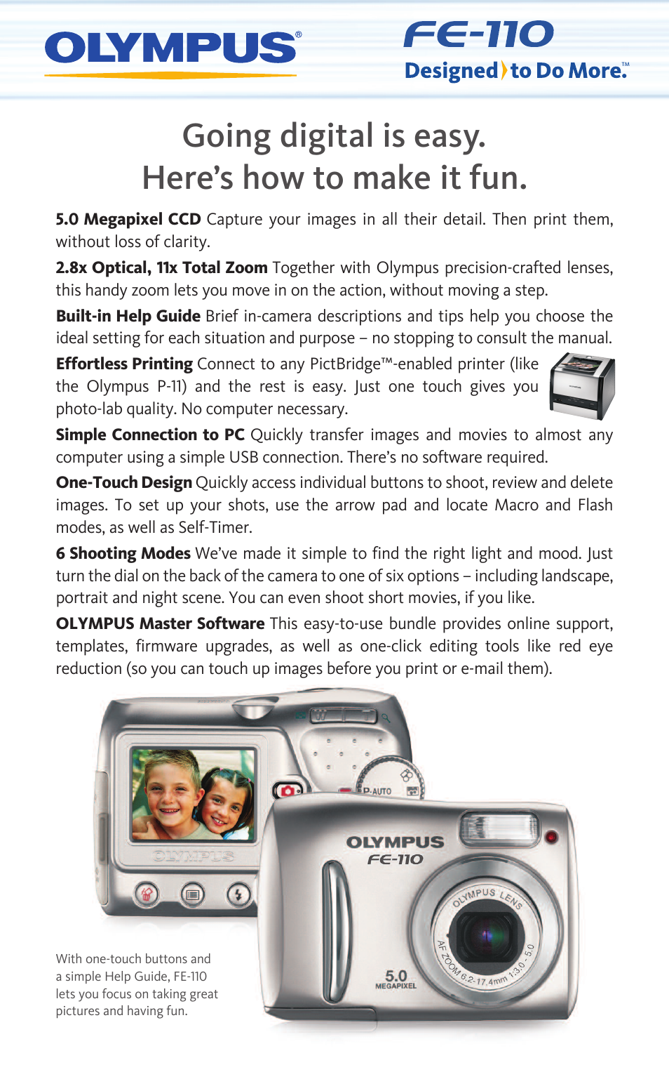 Olympus FE-110 User Manual | 2 pages