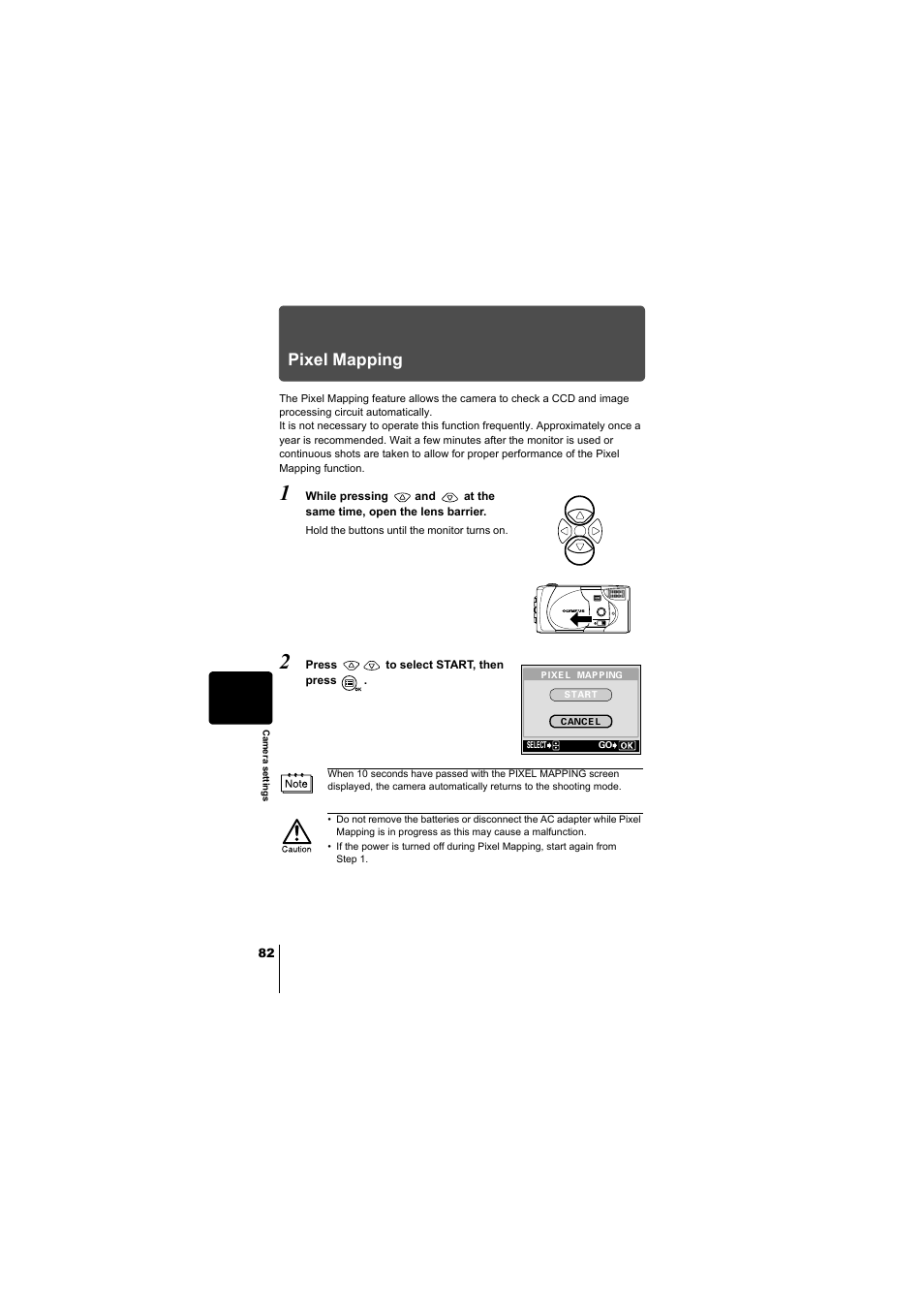 Pixel mapping | Olympus D-380 User Manual | Page 83 / 133