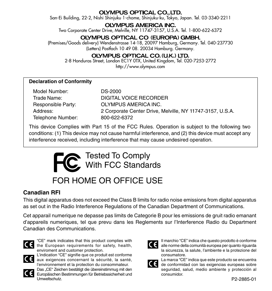 Olympus DS-2000 User Manual | Page 48 / 48