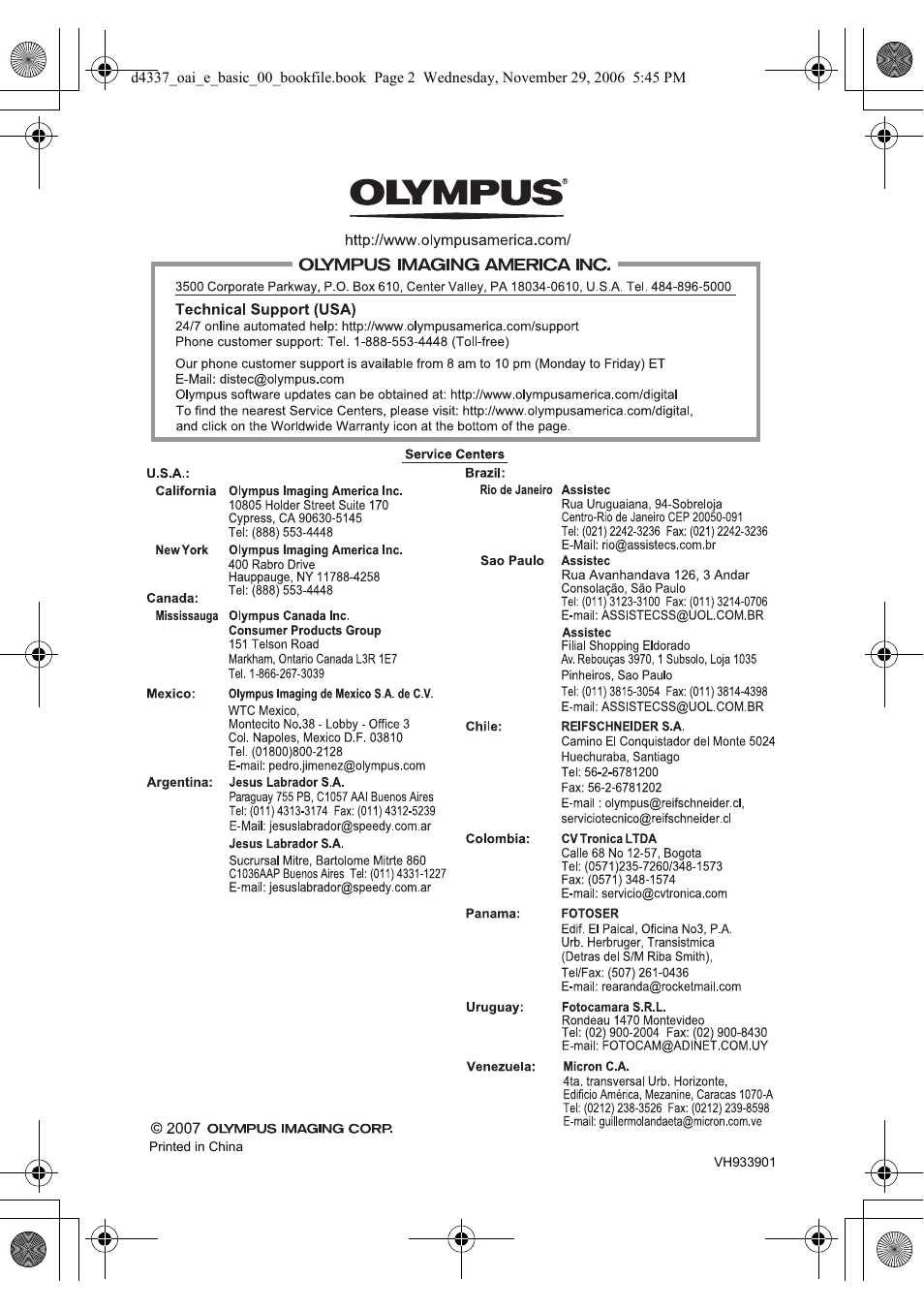 Olympus FE-220 User Manual | Page 108 / 108