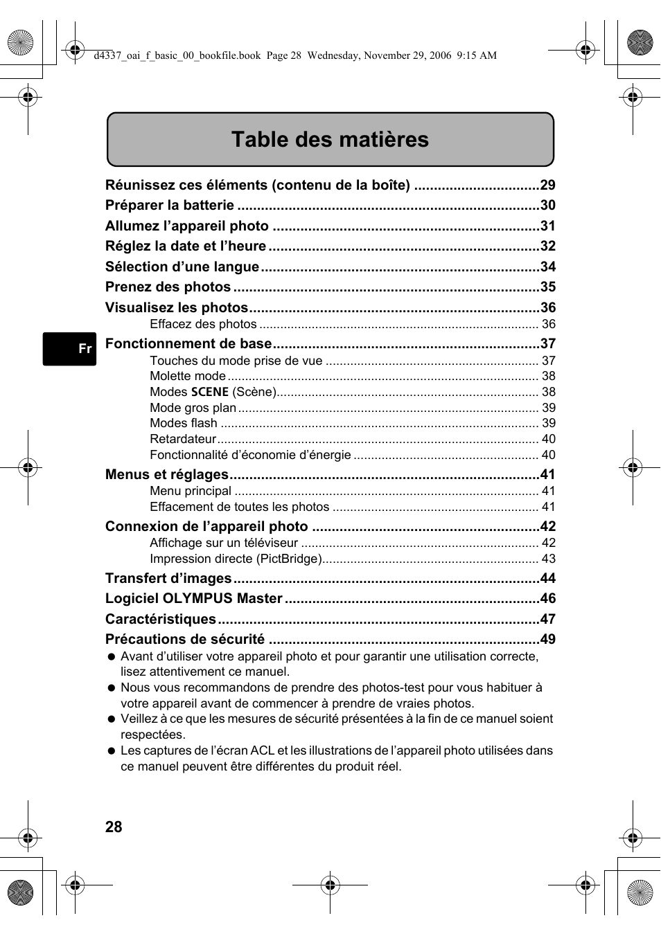 Olympus FE-220 User Manual | Page 28 / 108