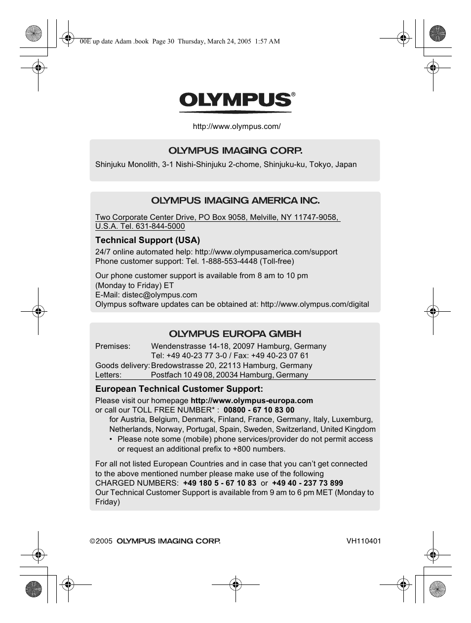 Olympus IR-500 User Manual | Page 30 / 30