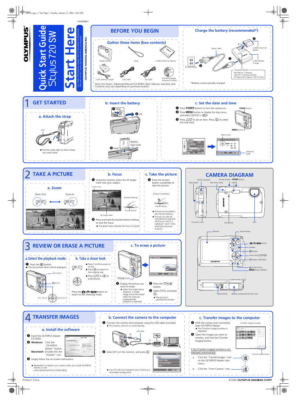 Olympus Stylus 720 SW User Manual | 1 page