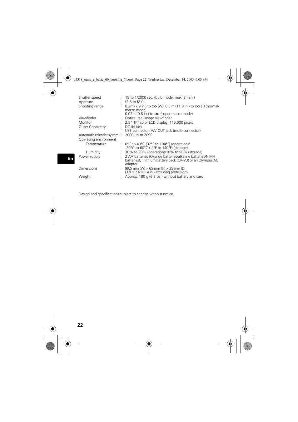 Olympus SP-320 User Manual | Page 22 / 84