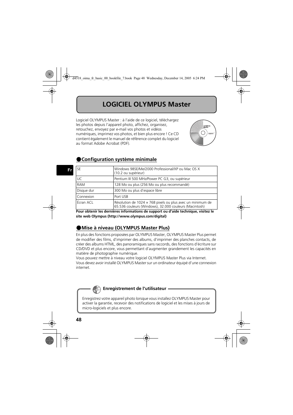 Logiciel olympus master | Olympus SP-320 User Manual | Page 48 / 84