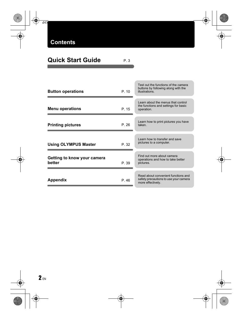 Olympus FE-270 User Manual | Page 2 / 60