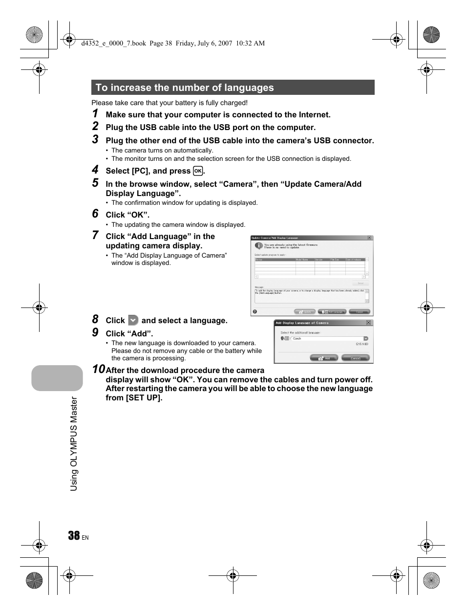 Olympus FE-270 User Manual | Page 38 / 60