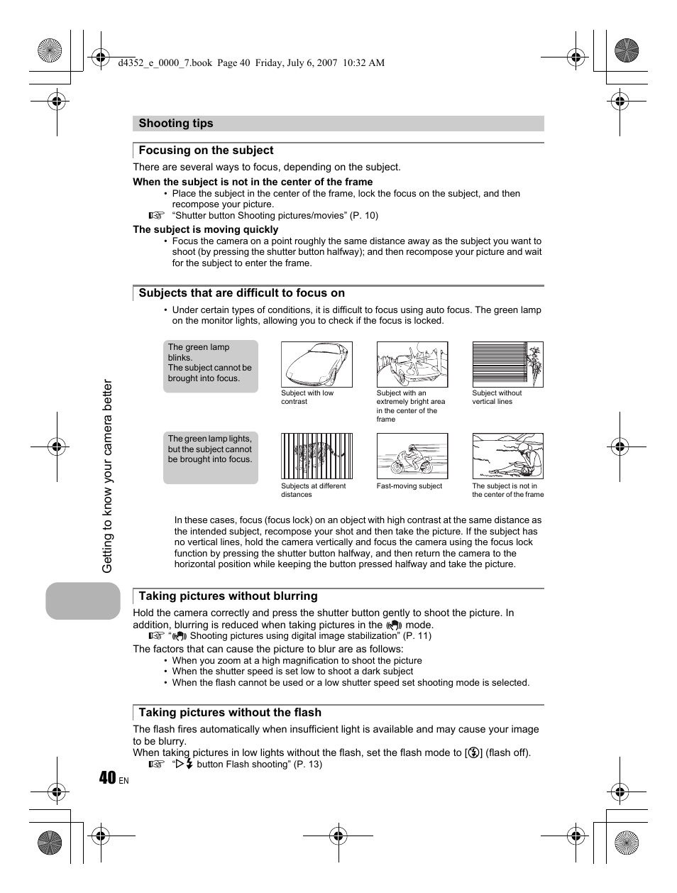 Getting to know your camera better | Olympus FE-270 User Manual | Page 40 / 60