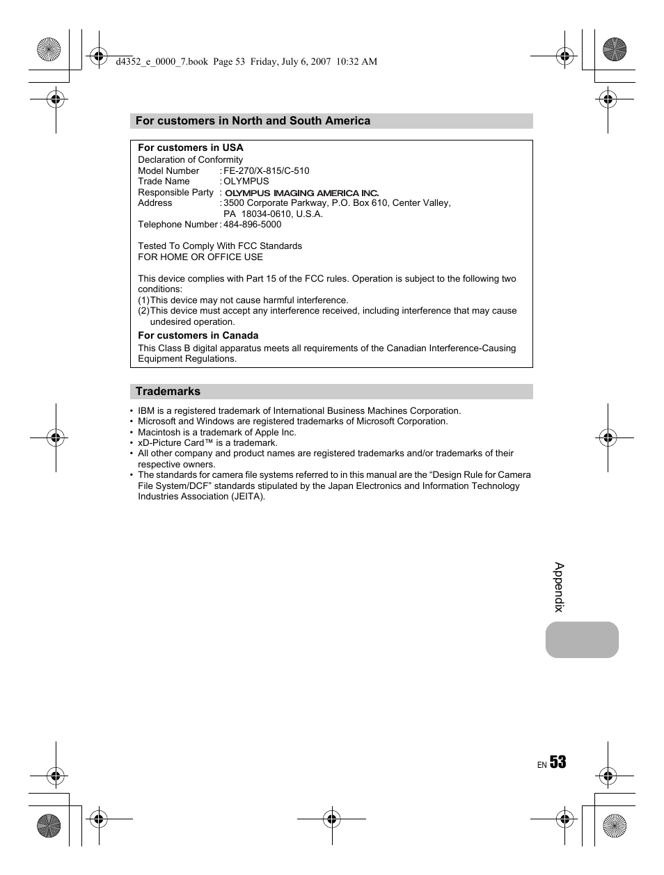 Olympus FE-270 User Manual | Page 53 / 60