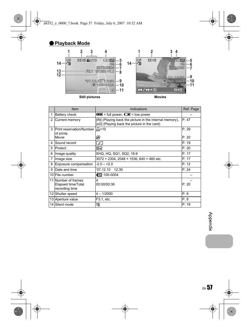 Playback mode | Olympus FE-270 User Manual | Page 57 / 60