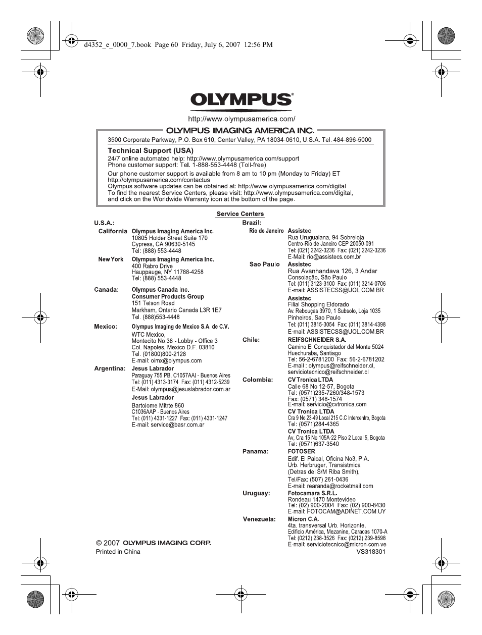 Olympus FE-270 User Manual | Page 60 / 60