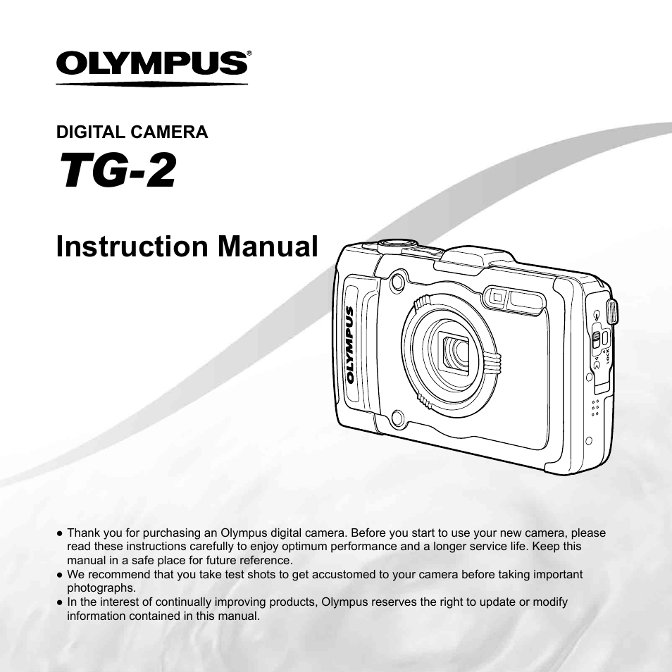 Olympus TG-2 iHS User Manual | 107 pages