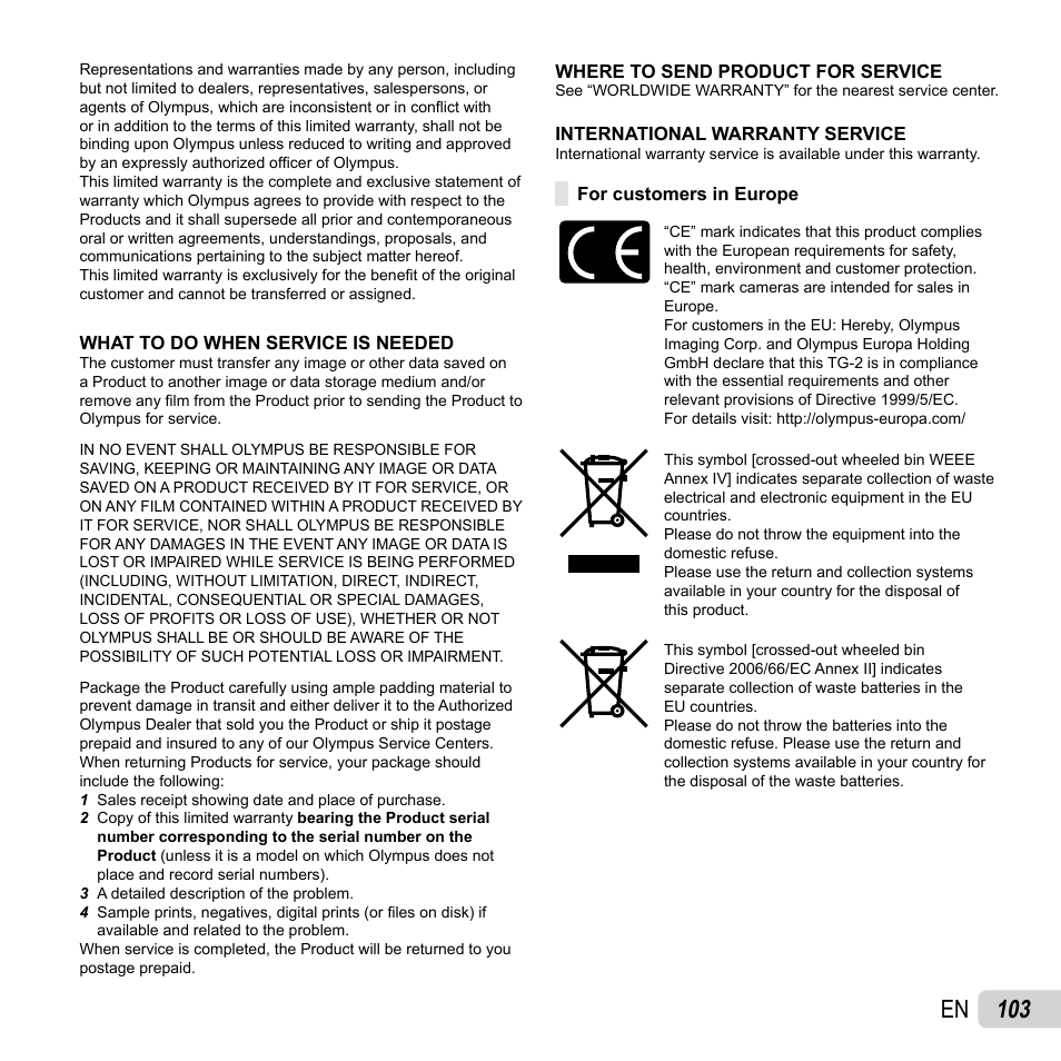 103 en | Olympus TG-2 iHS User Manual | Page 103 / 107