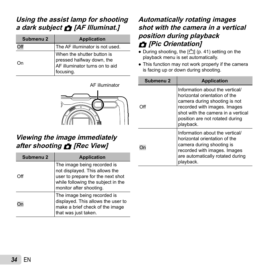 Olympus TG-2 iHS User Manual | Page 34 / 107