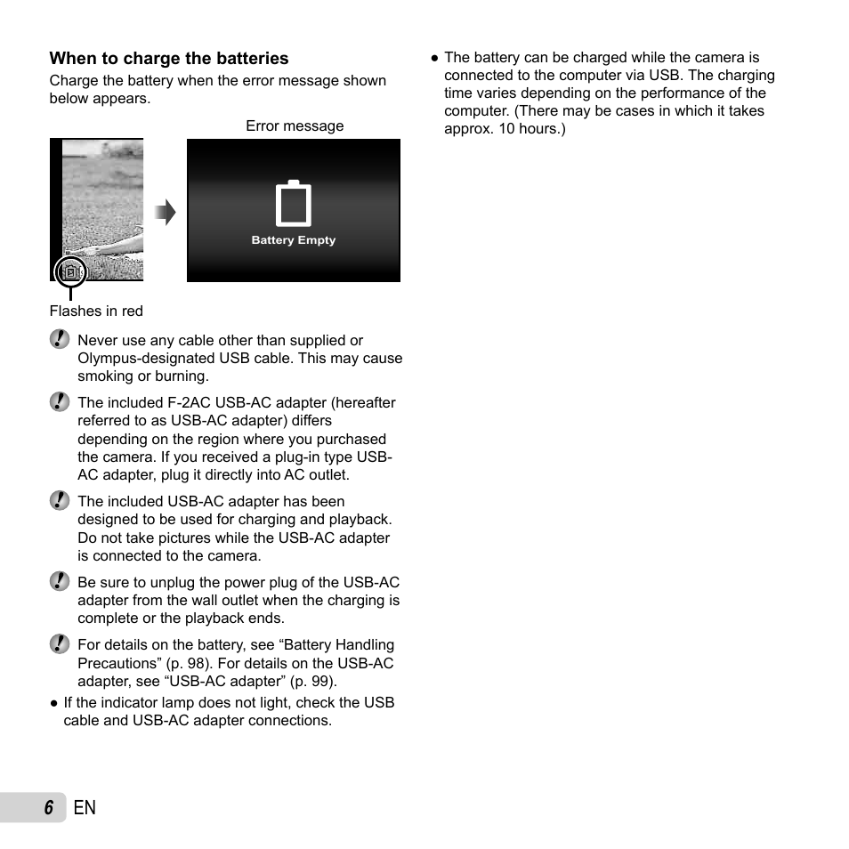 6 en | Olympus TG-2 iHS User Manual | Page 6 / 107