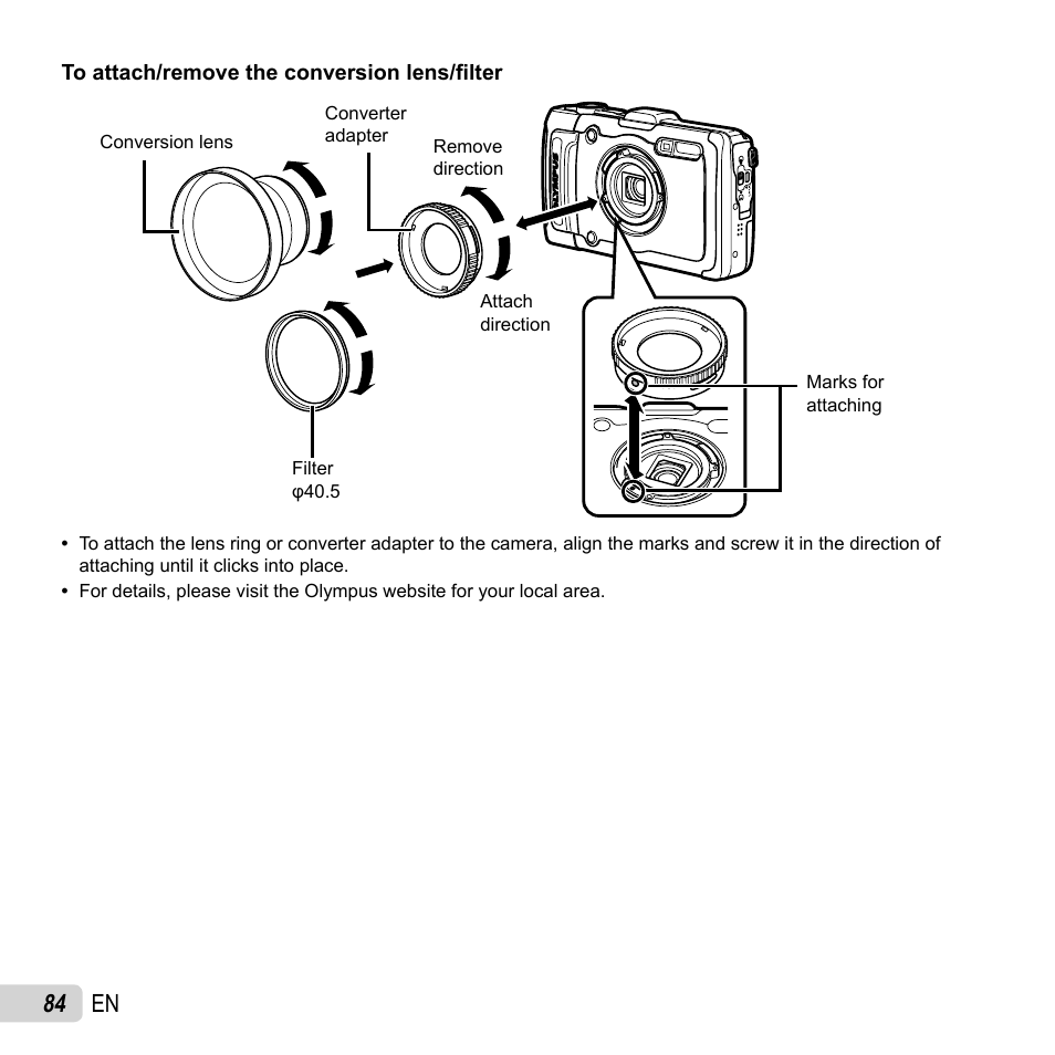 84 en | Olympus TG-2 iHS User Manual | Page 84 / 107