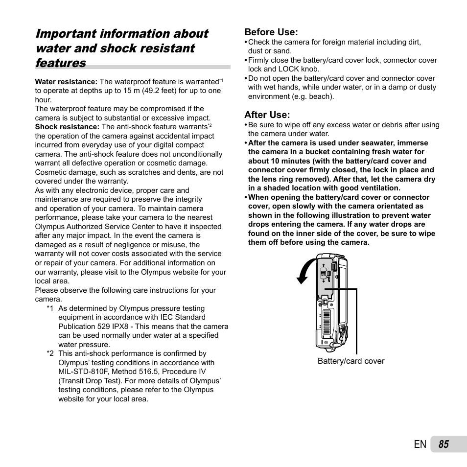 85 en | Olympus TG-2 iHS User Manual | Page 85 / 107
