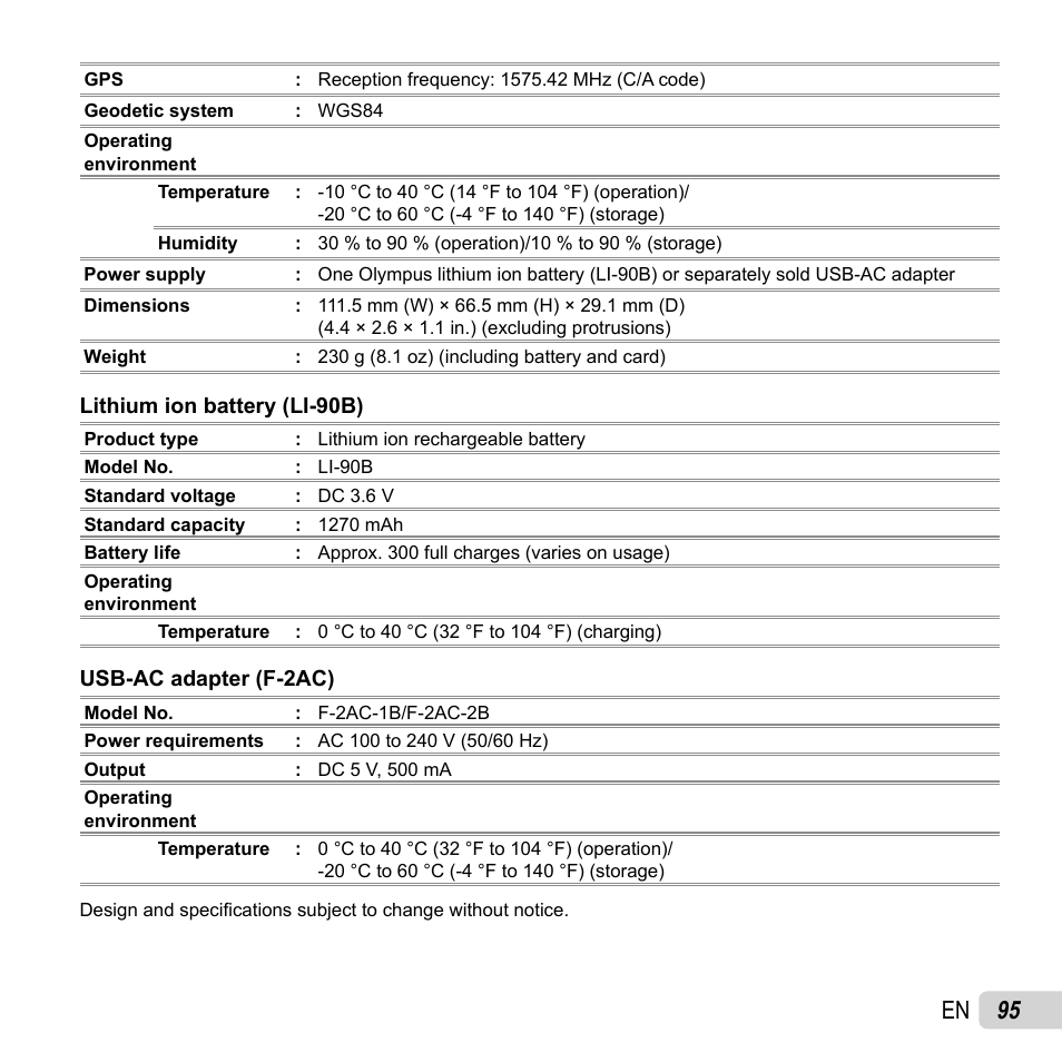 95 en | Olympus TG-2 iHS User Manual | Page 95 / 107