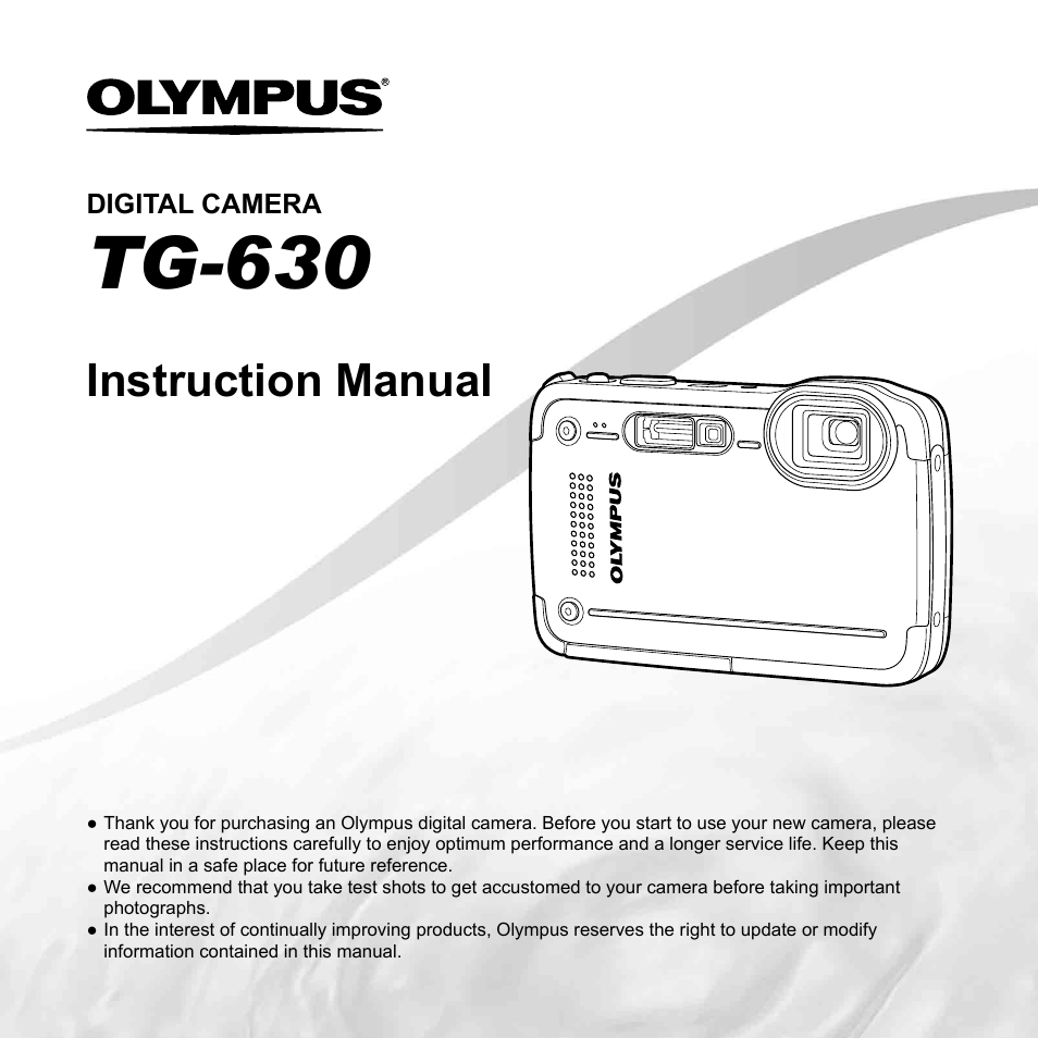Olympus TG-630 iHS User Manual | 89 pages