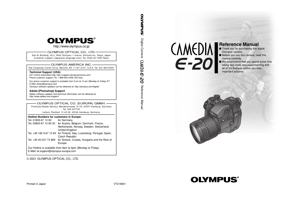Olympus E-20N User Manual | 216 pages