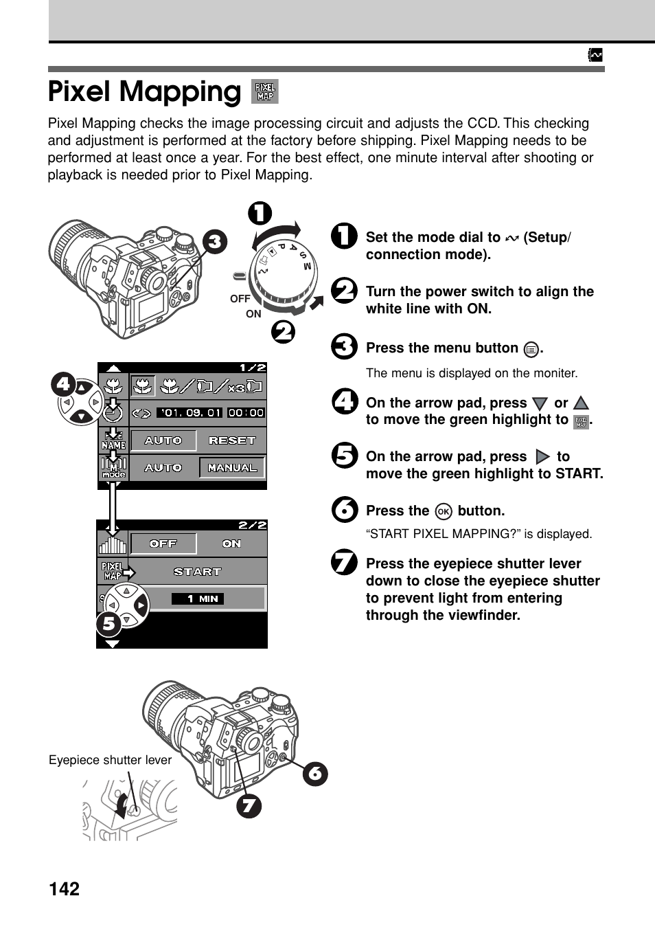 Pixel mapping | Olympus E-20N User Manual | Page 144 / 216