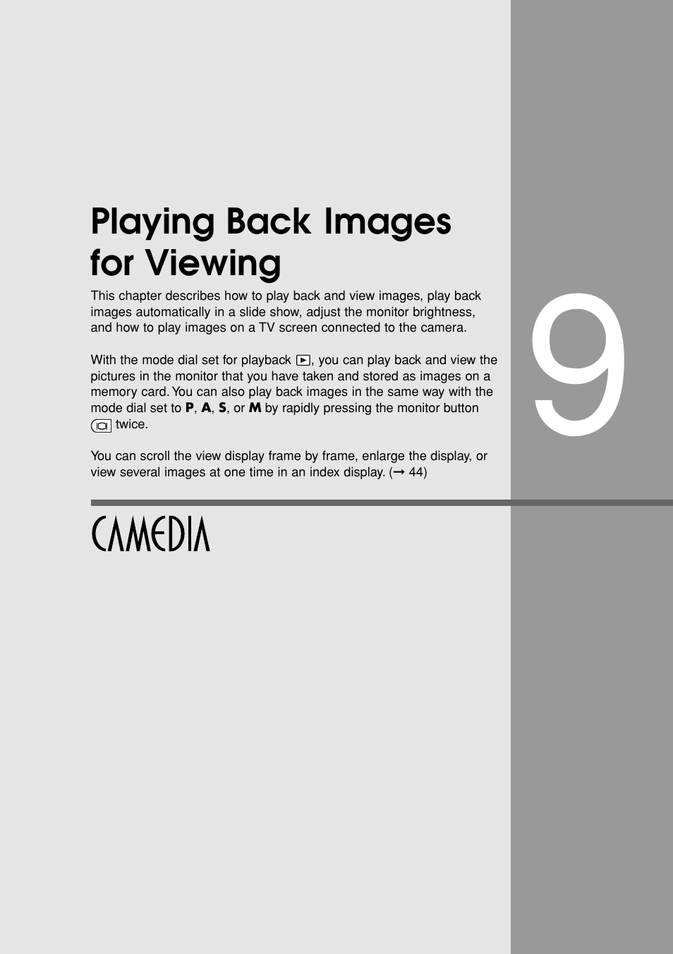 Playing back images for viewing | Olympus E-20N User Manual | Page 147 / 216