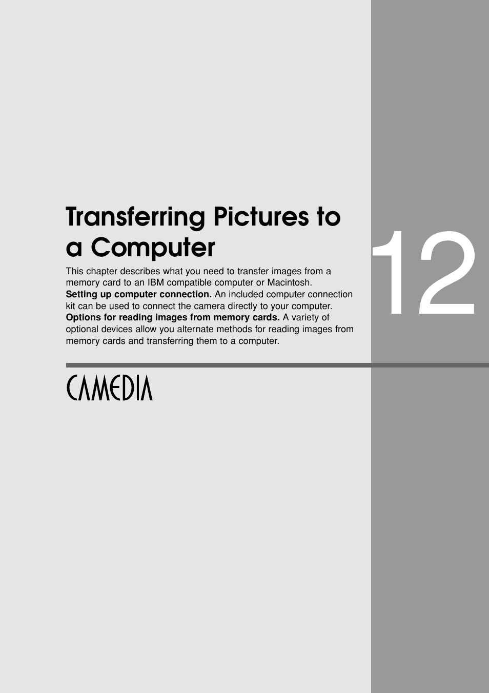 Transferring pictures to a computer | Olympus E-20N User Manual | Page 175 / 216