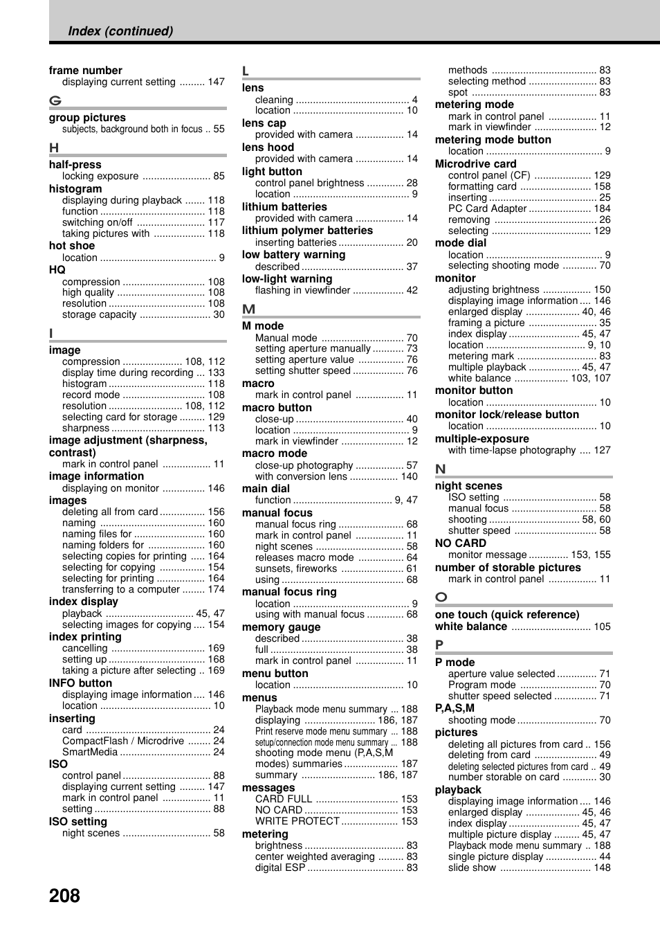 Olympus E-20N User Manual | Page 210 / 216