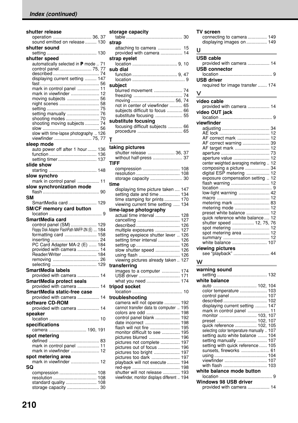 Olympus E-20N User Manual | Page 212 / 216