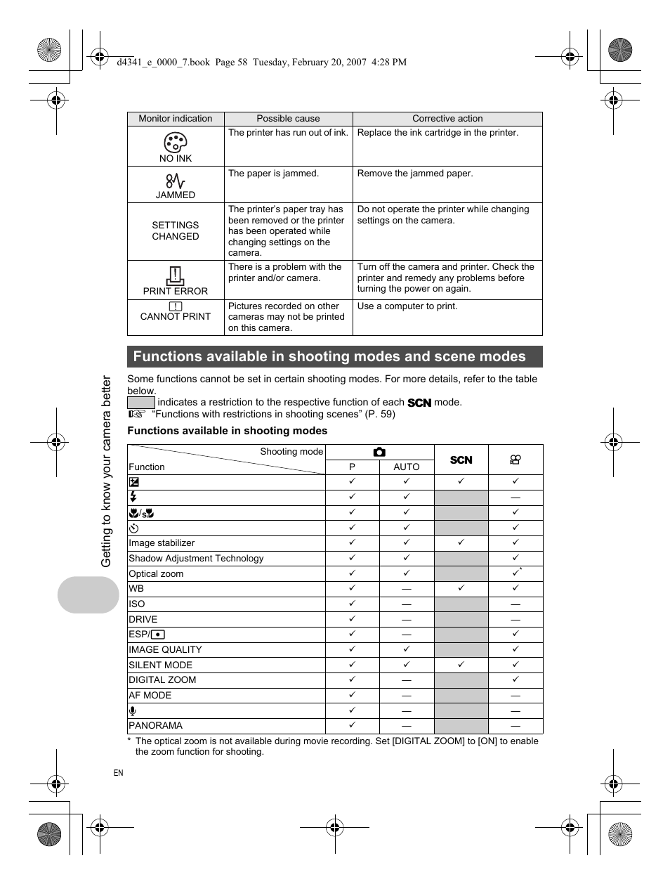 Getting to know your camera better | Olympus Stylus 780 User Manual | Page 58 / 84