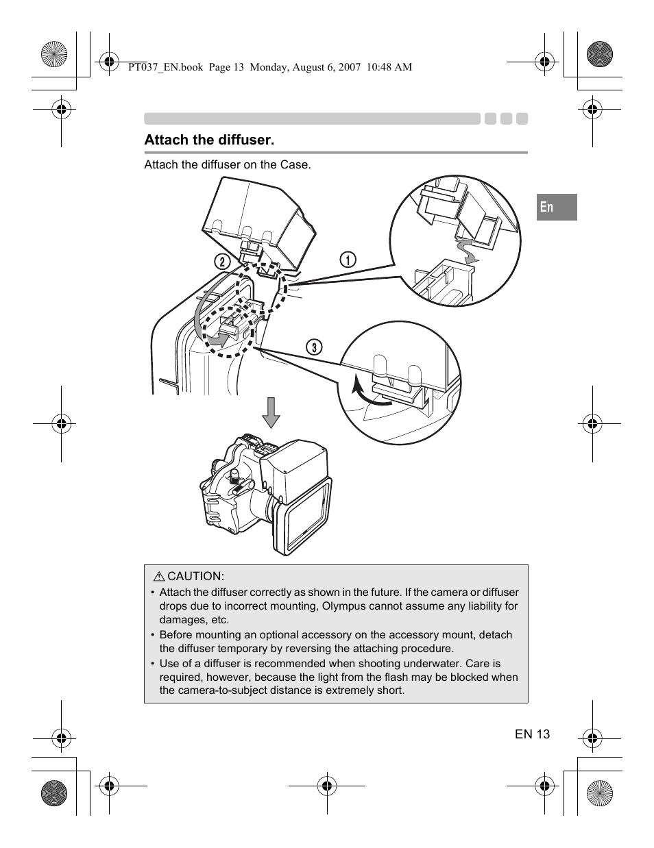 Olympus PT-037 User Manual | Page 13 / 43