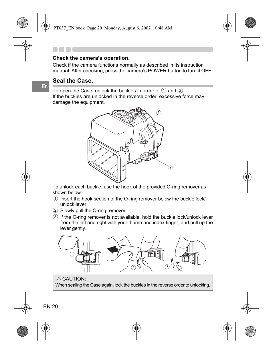 Olympus PT-037 User Manual | Page 20 / 43