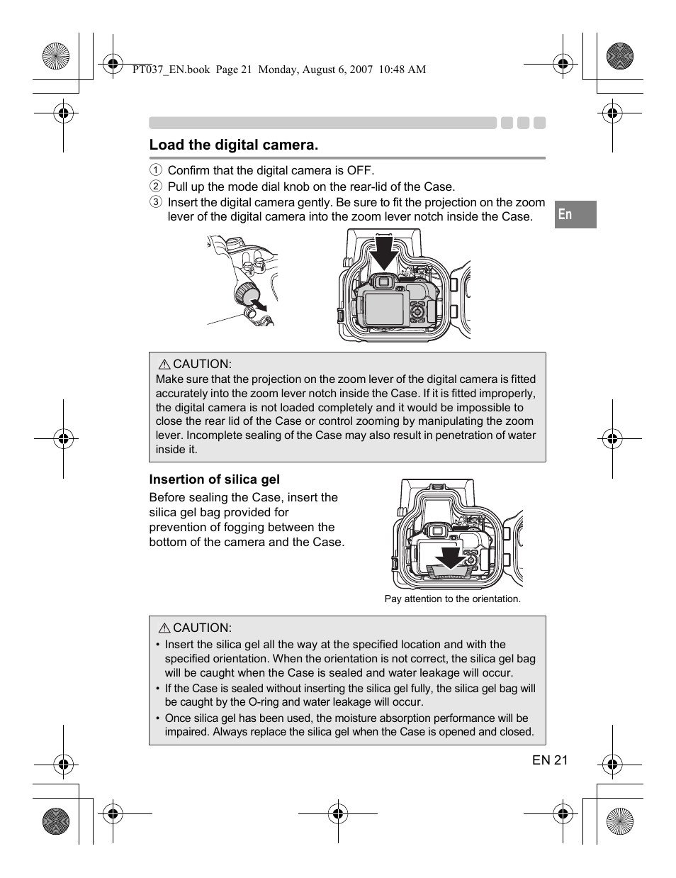 Olympus PT-037 User Manual | Page 21 / 43