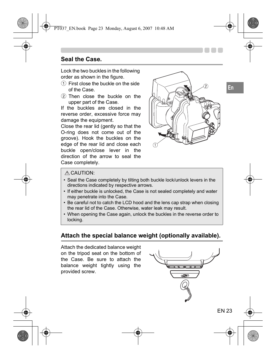 Olympus PT-037 User Manual | Page 23 / 43