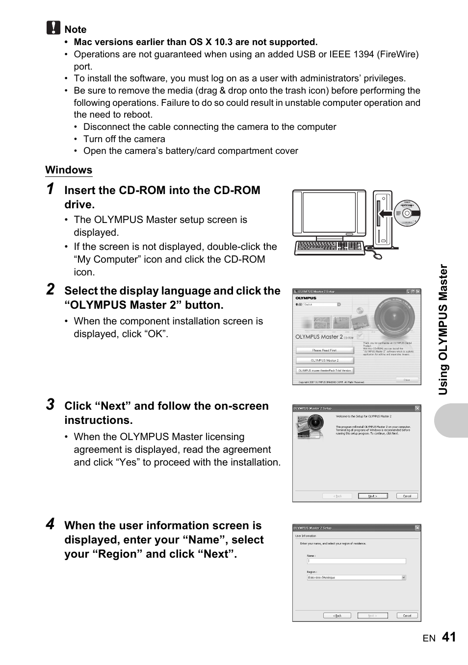 Olympus FE-220 User Manual | Page 41 / 76