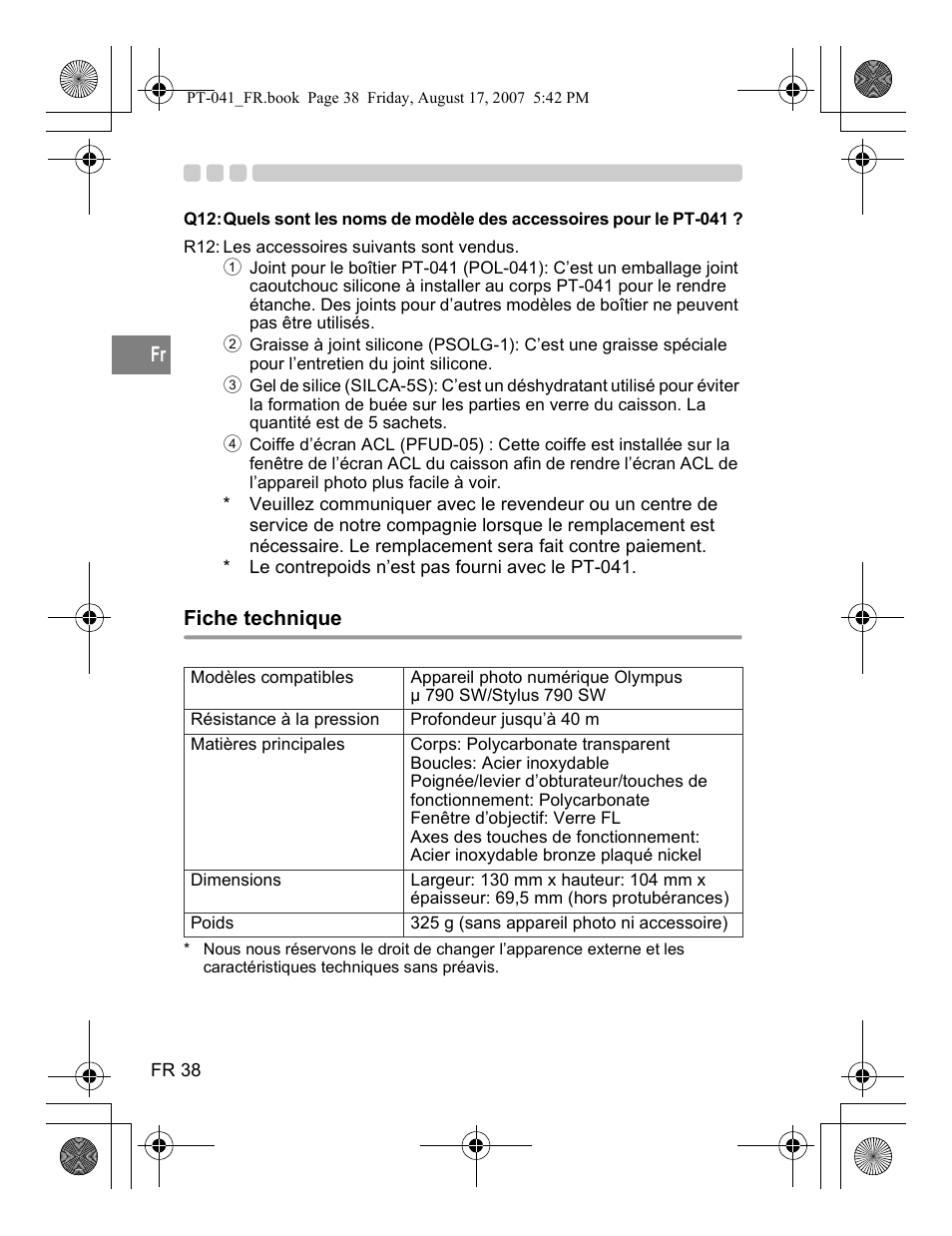 Olympus PT-041 User Manual | Page 114 / 268